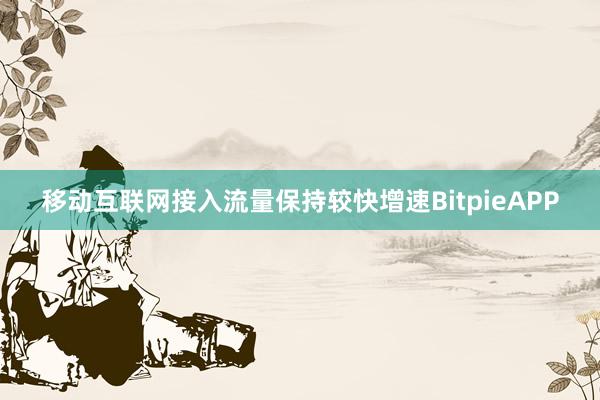 移动互联网接入流量保持较快增速BitpieAPP